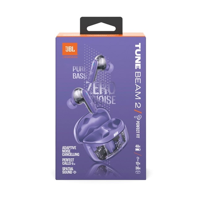 JBL Tune Beam 2 Purple Ghost Active Noise Cancelling True Wireless Bluetooth Earphones - 8