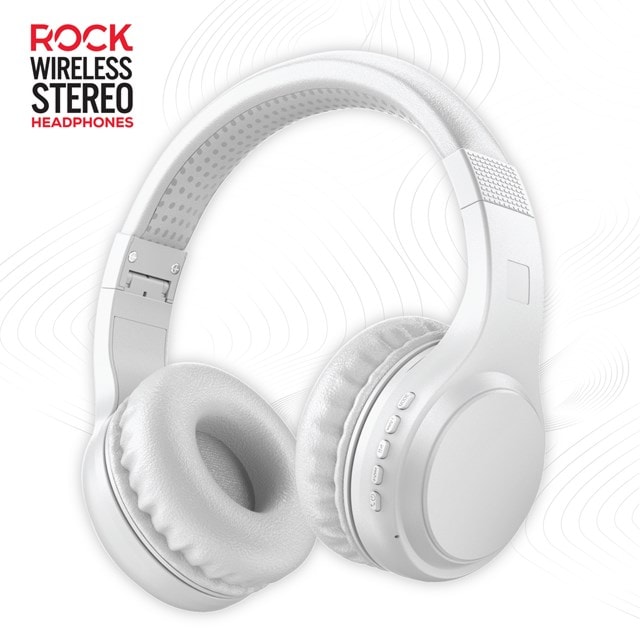 Rock BT On-Ear White Bluetooth Headphones - 1