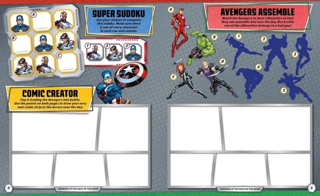 Marvel Avengers Captain America Super Stickers Activity Book - 3