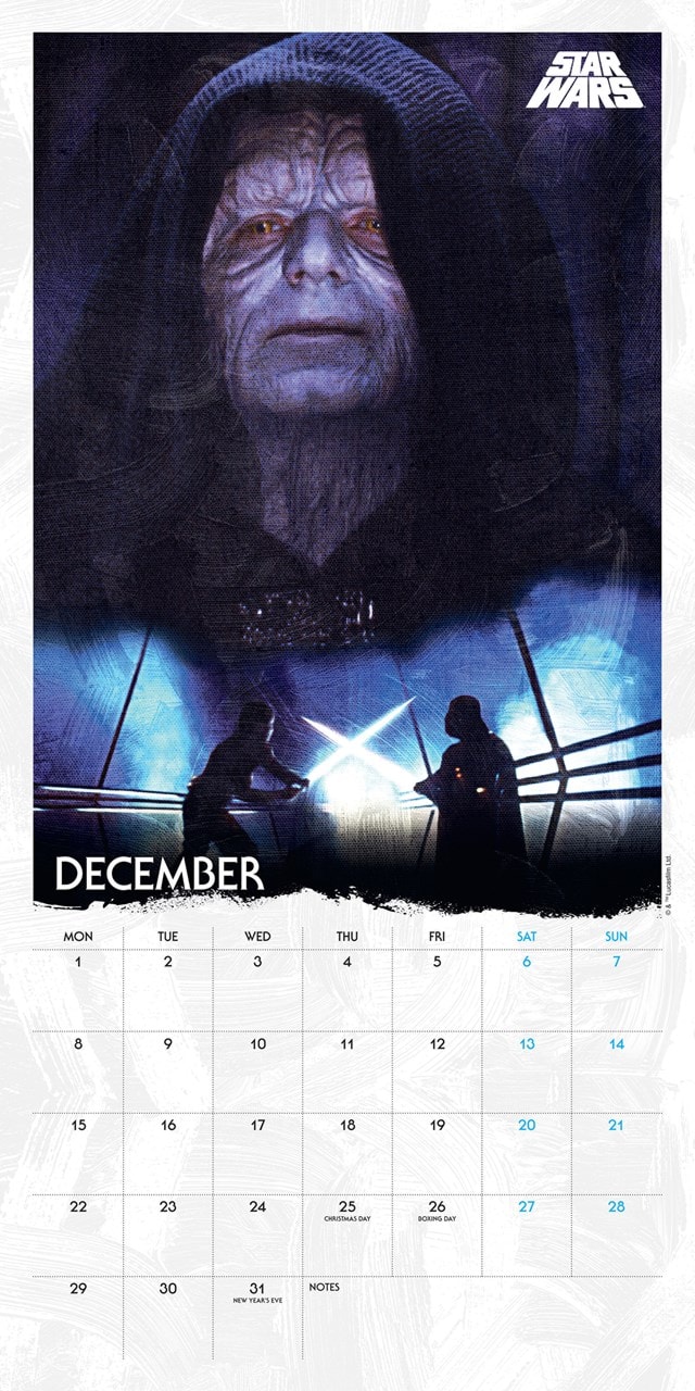 Star Wars Classic Edition 2025 Square Calendar - 5