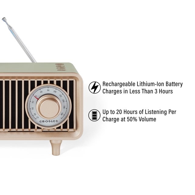 Crosley Milton Mint FM Radio & Bluetooth Speaker - 2