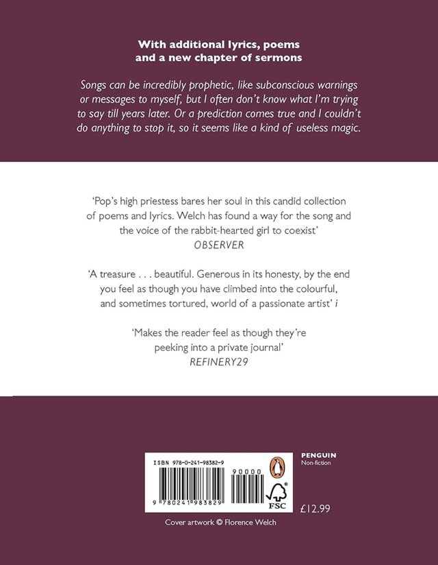Useless Magic Paperback By Florence Welch (Florence + the Machine) - 2