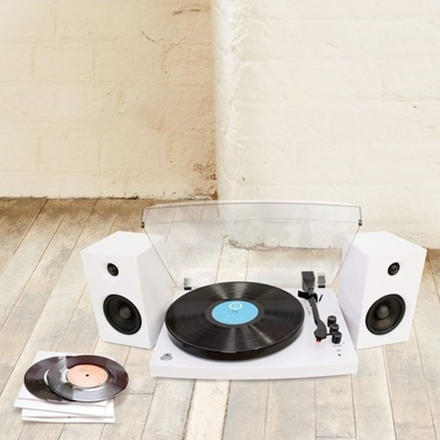 GPO Piccadilly Matte White Turntable With Speakers (hmv Exclusive) - 4