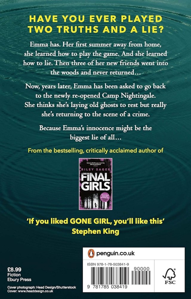 Last Time I Lied Paperback By Riley Sager - 2