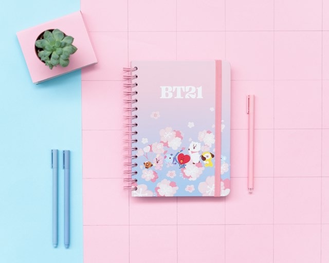 Bt21 Cherry Blossom Lined Cover A5 Notepad Stationery - 7