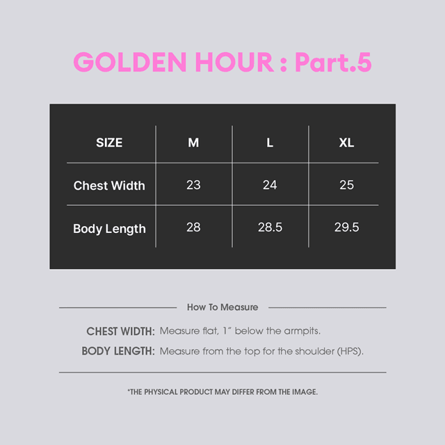 ATEEZ Golden Hour Part 5 Pigment Black Tee (Large) - 2