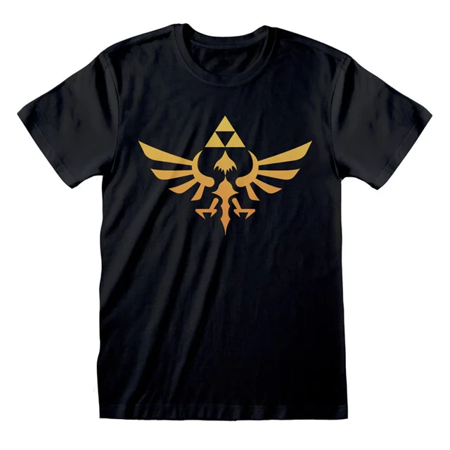 Hyrule Kingdom Logo Legend Of Zelda Black Tee (Small) - 1
