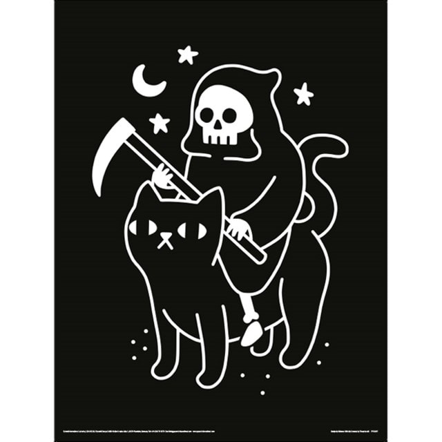 Death Rides A Black Cat Obinsun 30x40cm Print - 1
