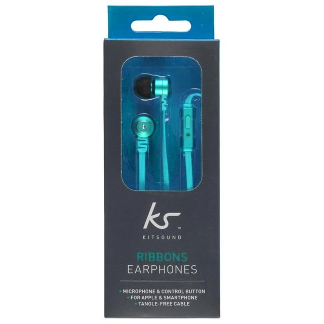 KitSound Ribbons Blue Wired Earphones W/Mic - 5