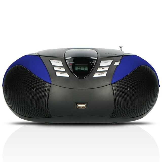Lenco SCD-37 USB Blue CD Player with FM Radio - 12