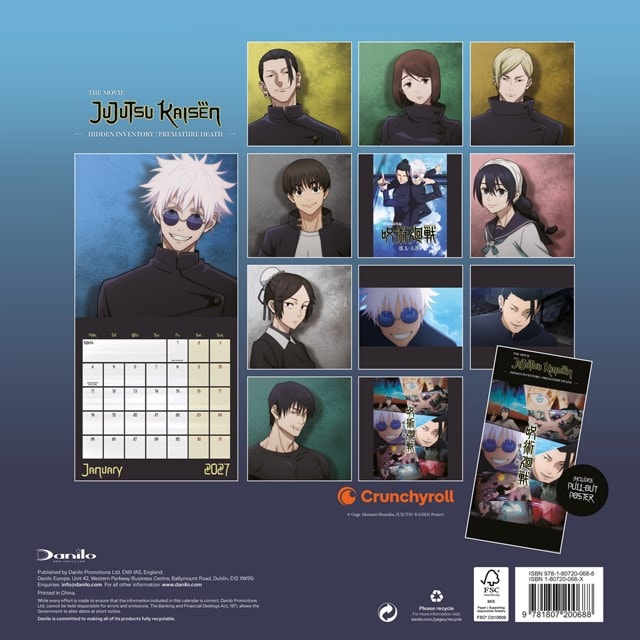 Jujutsu Kaisen 2027 Square Calendar - 2