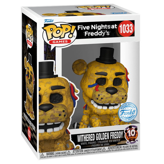 Withered Golden Freddy 1033 Five Nights At Freddys FNAF Funko Pop Vinyl - 2