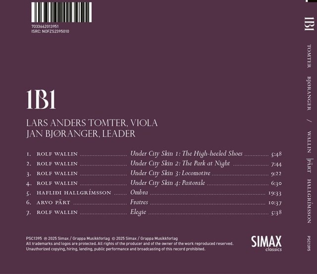 Rolf Wallin: Under City Skin/elegie/Arvo Pärt: Fratres/... - 2