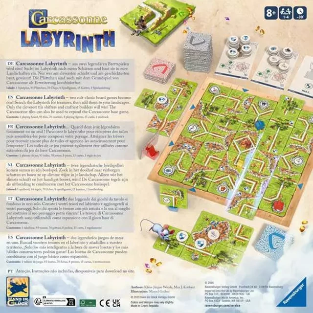 Carcassonne: Labyrinth The Moving Maze Board Game - 2