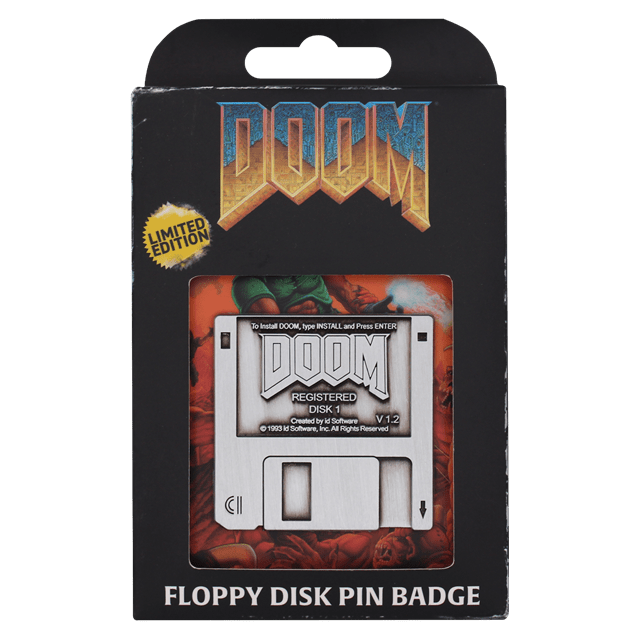 Doom Floppy Disk Pin Badge - 4