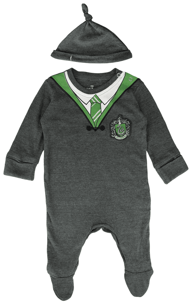 Harry Potter: Slytherin Baby Grow with Baby Hat (0-3) - 1