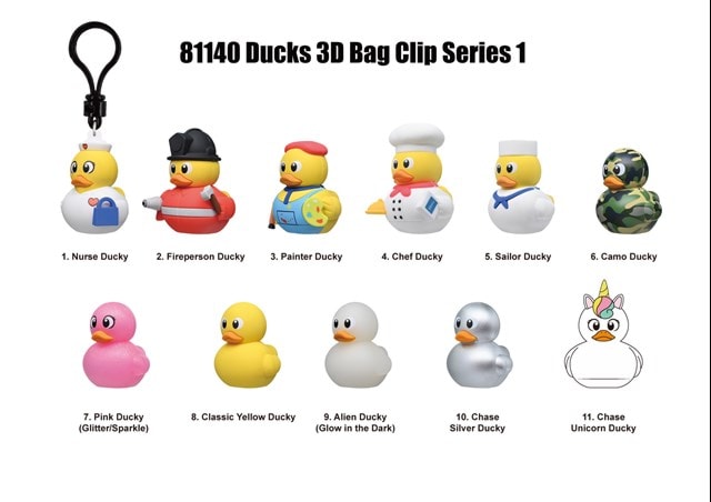 Yellow Ducks Series 1 Bag Clips - 2