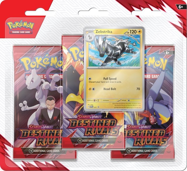 Scarlet & Violet 10 Destined Rivals 3 Pack Blister Pokemon Trading Cards Assortment - 2