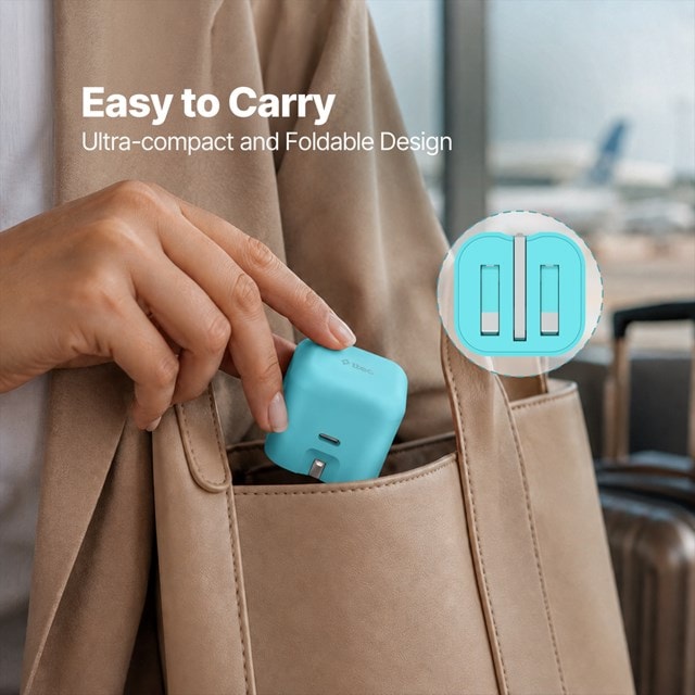 Ttec SmartCharger Pro Neon Blue 45W Wall Plug and USB-C Cable Pack - 6