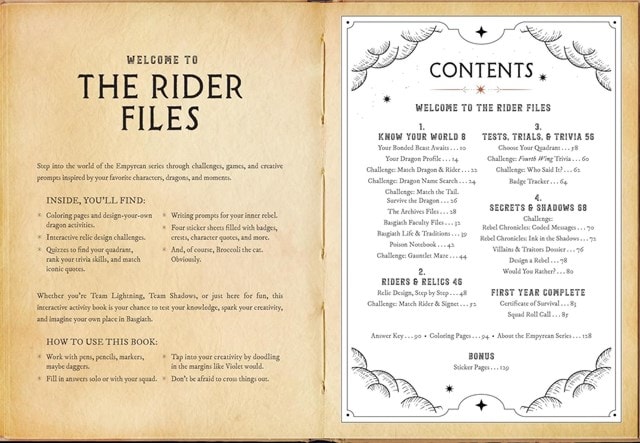 The Rider Files: Official Fourth Wing Activity & Sticker Book Paperback By Entangled - 2