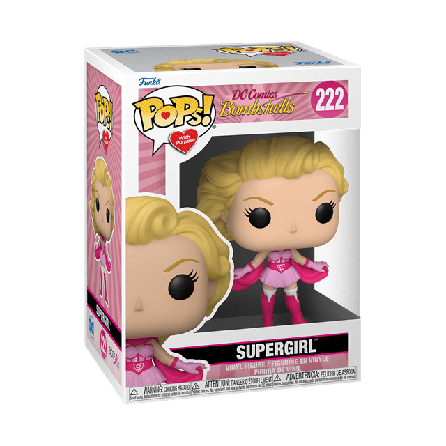 Breast Cancer Awareness Bombshell Supergirl (222) Pop Vinyl - 2