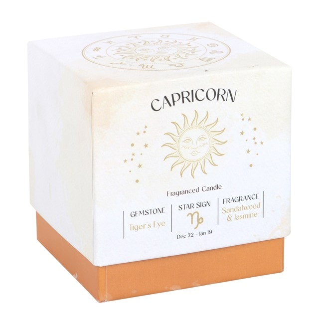 Capricorn Sandalwood & Jasmine Gemstone Zodiac Candle - 4