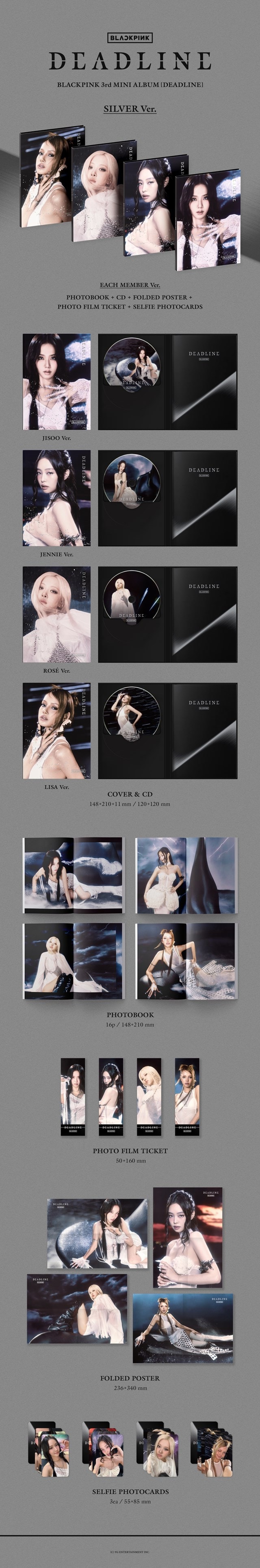 BLACKPINK 3rd Mini Album [DEADLINE] SILVER Ver._ROSÉ | HMV Store