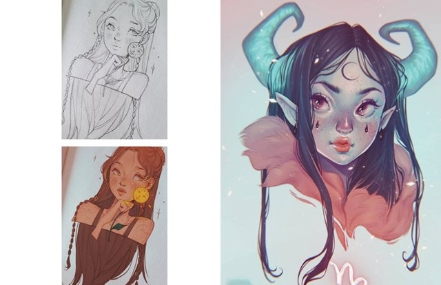 Character Drawing With Alcohol Markers - 2