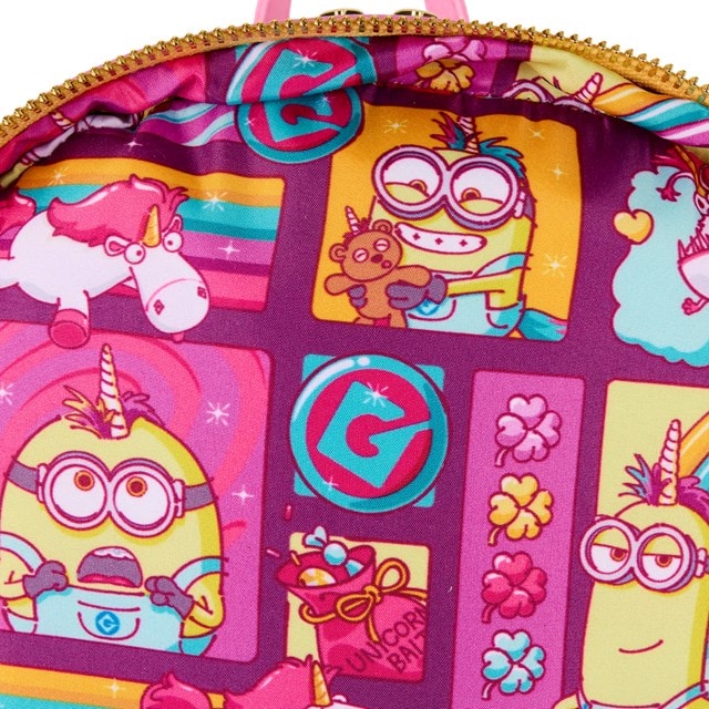 Fluffy Unicorn Minions Loungefly Mini Backpack - 6
