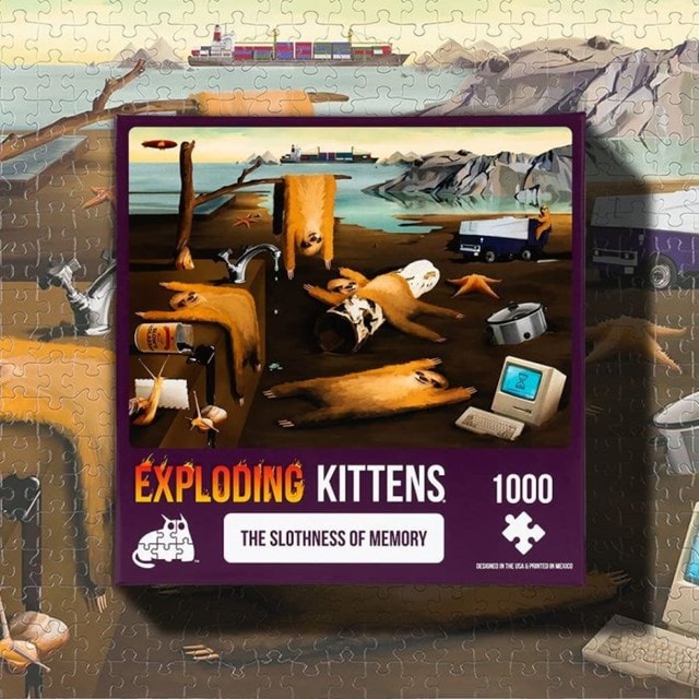 Slothness Of Memory: Exploding Kittens 1000 Piece Jigsaw Puzzle - 3