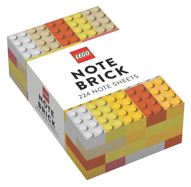 Yellow & Orange Lego Brick Notepad Stationery - 1