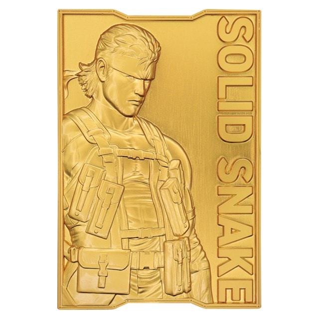 Solid Snake Metal Gear Solid 2 24K Gold Plated Ingot | HMV Store