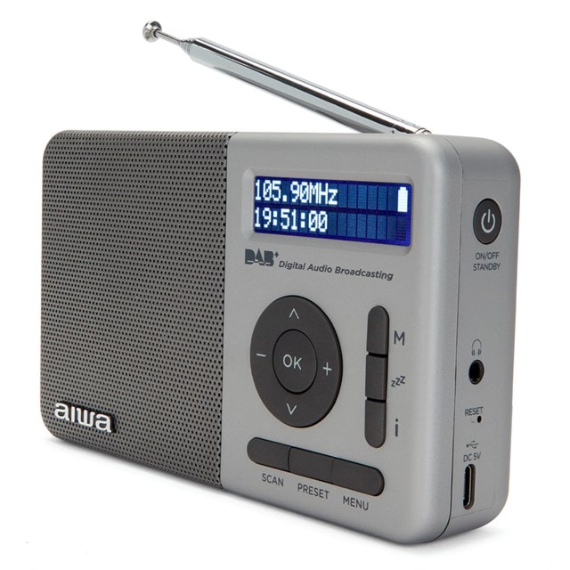 Aiwa RD-40DAB Silver Digital DAB+/FM Portable Radio - 2