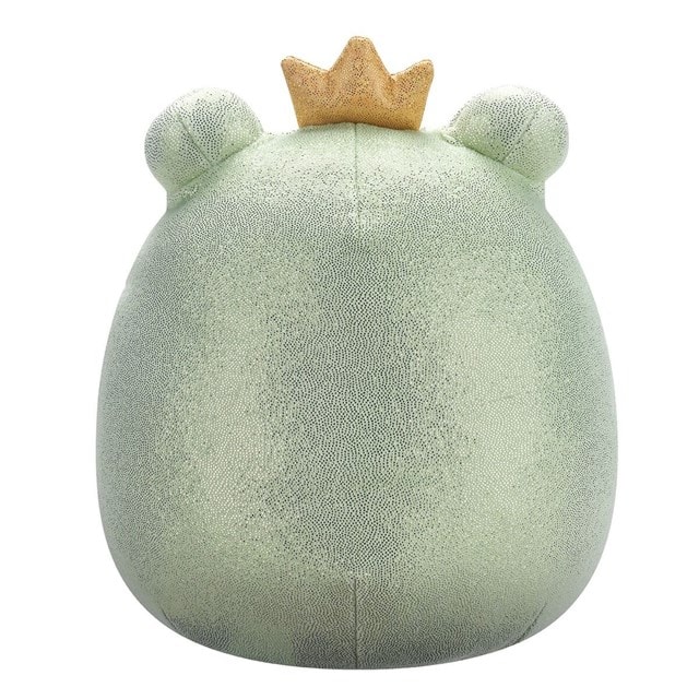 7.5'' Baratelli Green Glitter Frog With White Belly And Gold Crown Squishmallows Plush - 3
