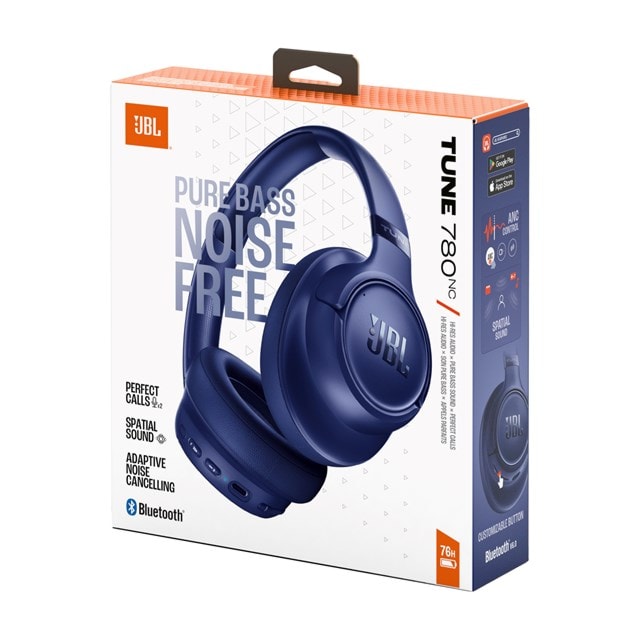 JBL Tune T780NC Blue Noise Cancelling Bluetooth Headphones - 8