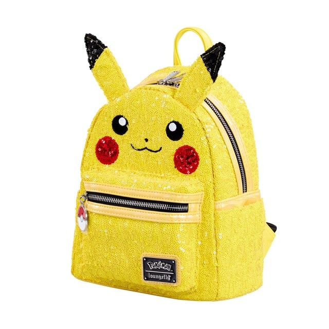 World 1-1 Games Sequin Pikachu Cosplay Pokemon Loungefly Mini Backpack - 2