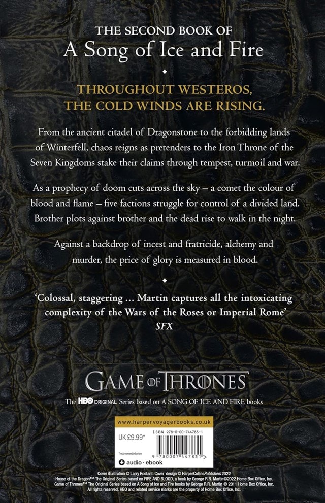 A Clash Of Kings: Game of Thrones Book 2 Paperback By George R.R. Martin - 2