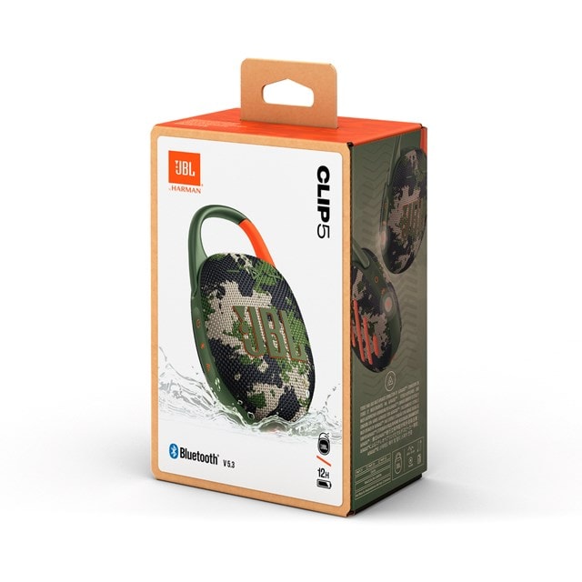 JBL Clip 5 Squad/Camo Bluetooth Speaker - 7