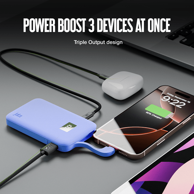 Juice 1 Charge Ultramarine 5000mAh Power Bank with Integrated Cable - 3