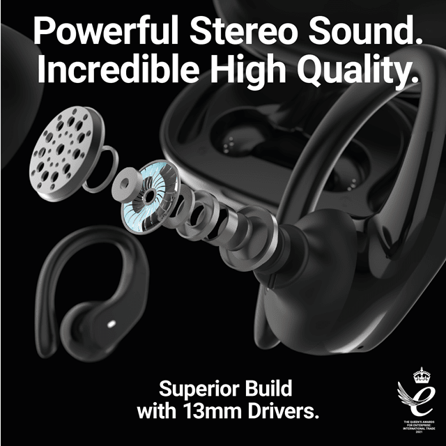 Majority Tru Sport Black True Wireless Bluetooth Earphones - 7