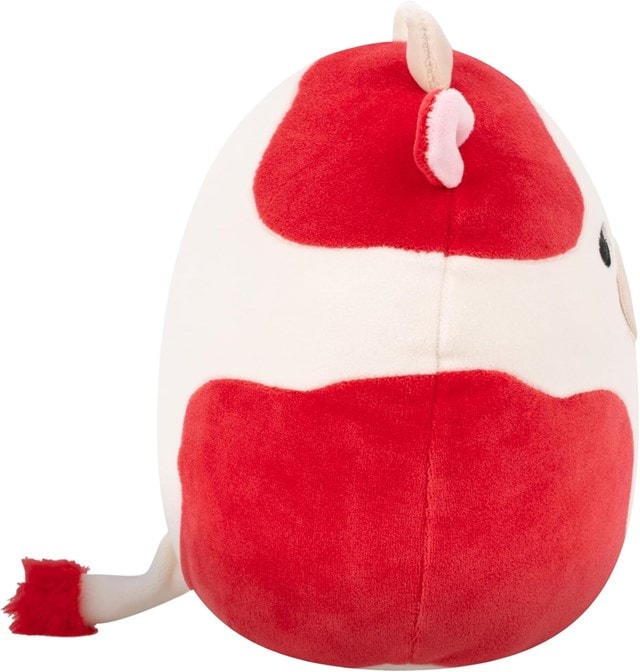 7.5'' Claudio Cream And Burgundy Spotted Cow With Mushroom Embroidery Squishmallows Plush - 2