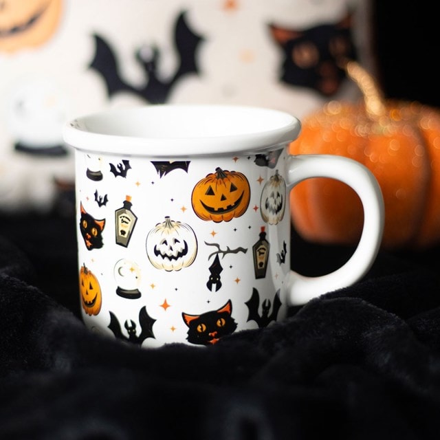 Spooky Cat And Pumpkin Mug - 2