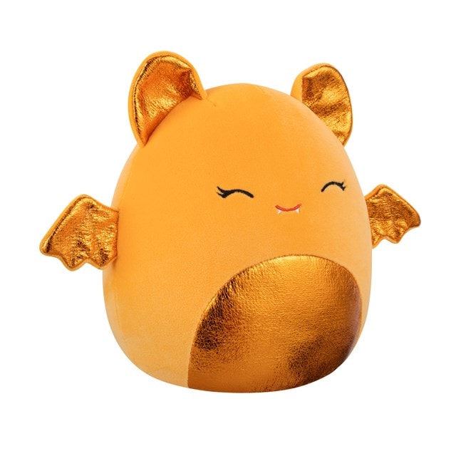 7.5'' Tangie Orange Bat With Metallic Belly And Closed Eyes Squishmallows Plush - 2