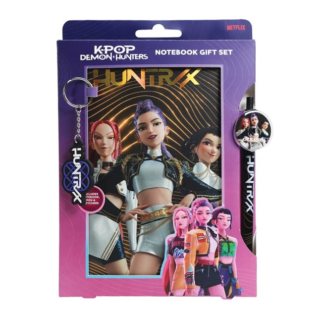 Huntrix Golden K-Pop Demon Hunters Notebook, Pen & Keychain Gift Set - 2