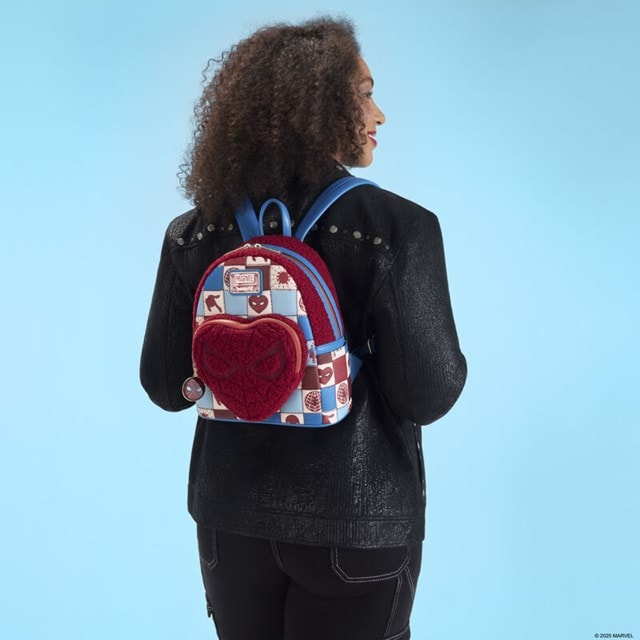 Spider-Man Sherpa Heart Loungefly Mini Backpack - 6