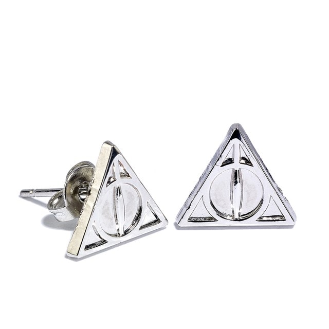 Deathly Hallows Golden Snitch Platform Harry Potter Stud Earring Set - 3