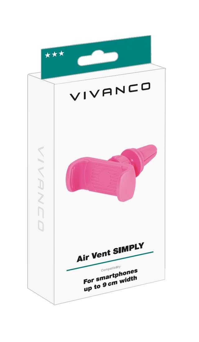 Vivanco Air Vent Pink Car Holder For Smartphones - 4
