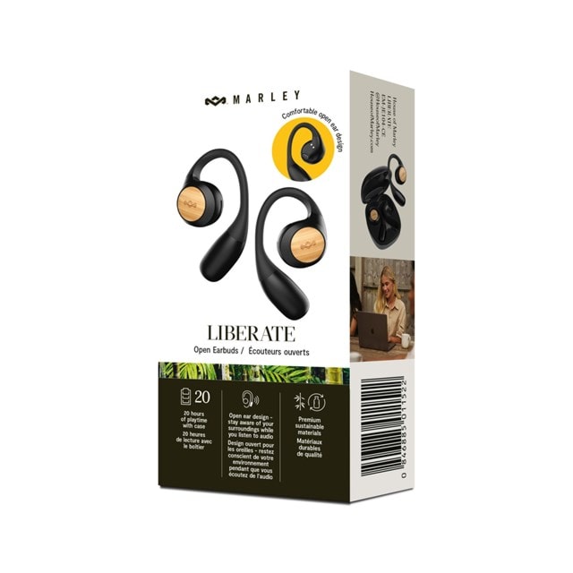 House Of Marley Liberate Open Ear Signature Black True Wireless Bluetooth Earphones - 8