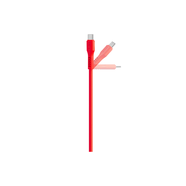Ttec USB-C - USB-C Neon Red 60W Fast Charging/Data Cable - 5