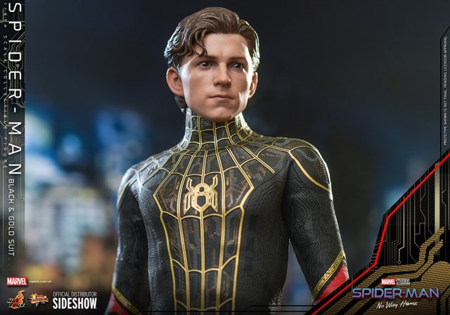 1:6 Spider-Man Black & Gold Suit: Spider-Man: No Way Home Hot Toys Figure - 2